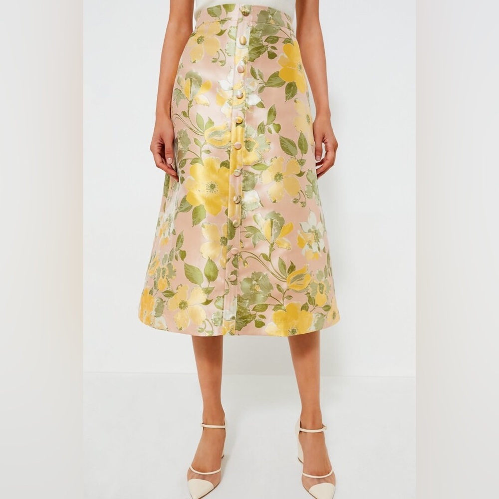 Tuckernuck pomander place jacquard midi skirt  S